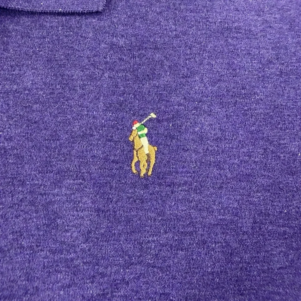 Polo Ralph Lauren Classic Fit Purple Polo Shirt 2XL Supima Cotton Flesh Pony